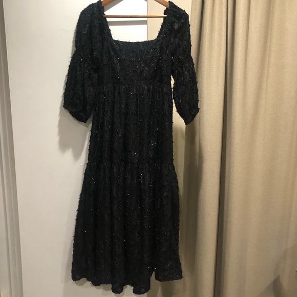 Topshop Black Midi Dress - Picture 5 of 6